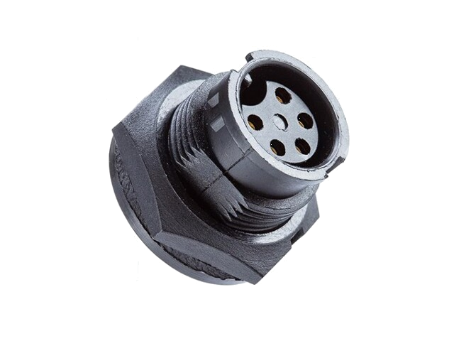 Connector: rond; contact; maat B; vrouwelijk; PIN: 6; bajonet; 5A Connector: rond; contact; maat B; vrouwelijk; PIN: 6; bajonet; 5A